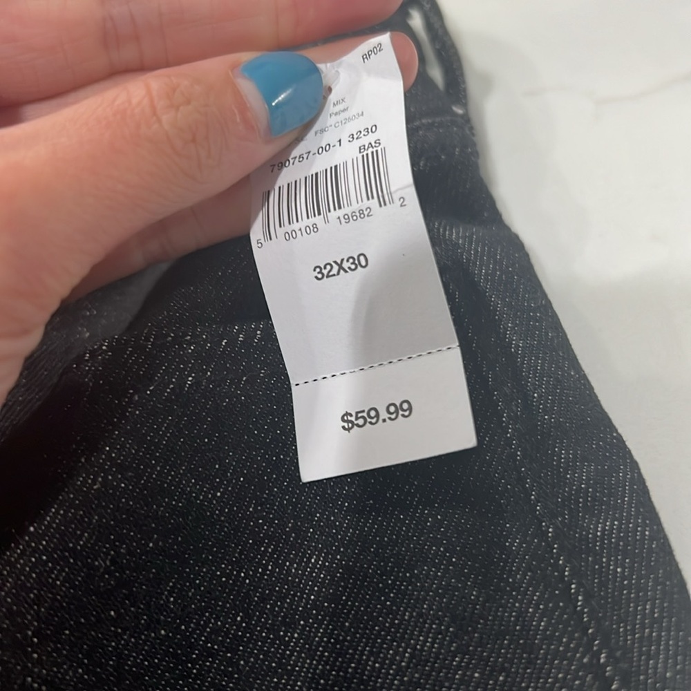 NWT GAP Black Straight Jeans Classic Style 32x30 - Picture 5 of 6